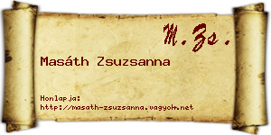 Masáth Zsuzsanna névjegykártya
