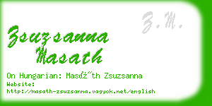 zsuzsanna masath business card